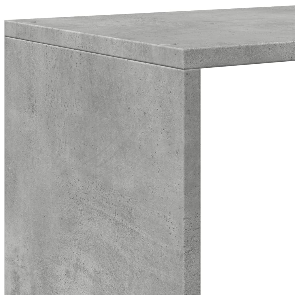 Room Divider Bookshelf 4 Tier Concrete Grey 131.5 x 29 x 131.5 cm