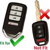 Qty(2) Alegender Black Silicone Smart Key Fob Cover Case Skin Protector for 2013 2014 2015 2018 Honda Accord EX EX-L Touring Civic 4 Buttons Smart