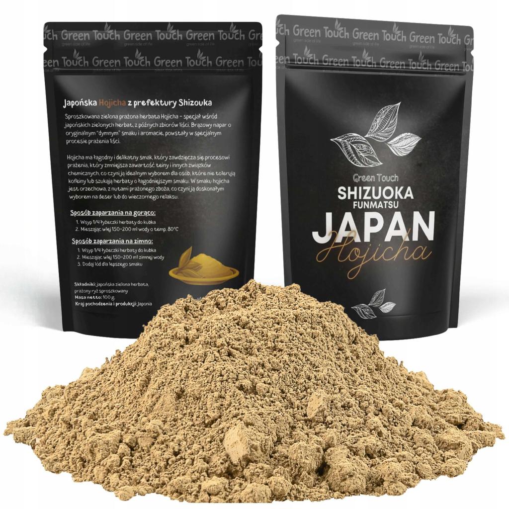 Herbata Zielona Japońska Sproszkowana Hojicha Shizuoka 100 G Prażona Latte