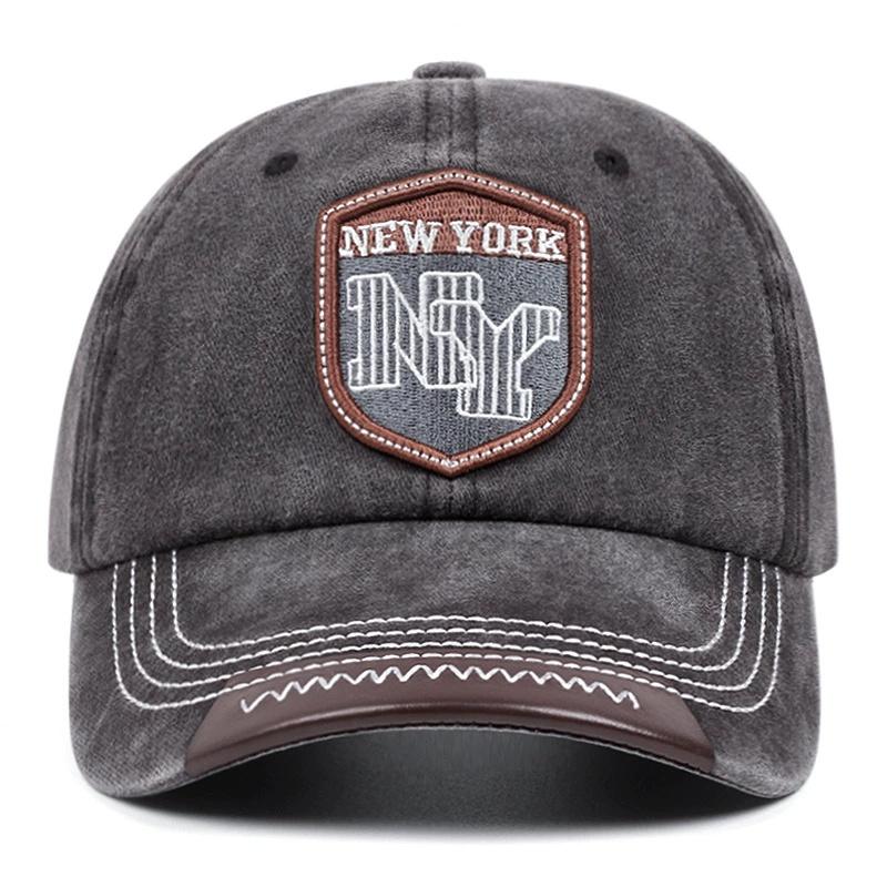 New Baseball Cap Vintage NY Letter Embroidered Cap For Men Women Outdoor Sport Hip Hop Hat Male Cotton Solid Casquette Bone Kpop