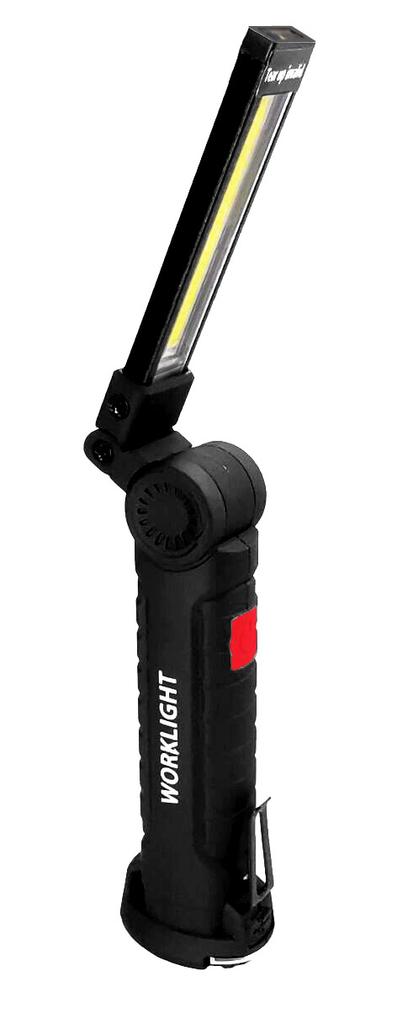 Rechargeable Led Cob Workshop Lamp, 900 Lm, With Flashlight, Small