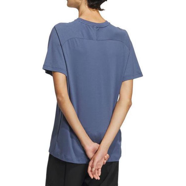Adidas T Shirts Men's Sky Blue Crew Neck Moderate Straight Fit IT3938