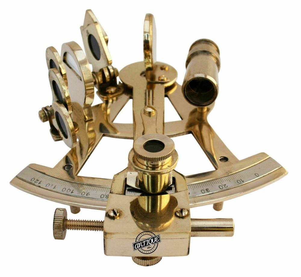 Messing-Marinesextant: Sammlerstück: Nautisches Astrolabium-Instrument