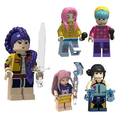 New Popular Kpop Demon Hunters Rumi Zoey Mira Mini Building Blocks Toy, Desk Decoration Collection Figures Child Christmas Gift