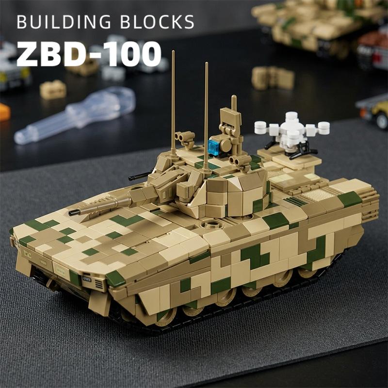 12GO TYPE-100 Main Battle Tank Building Block Set ZBD/99B Military Tanks Model DIY Assembly Bricks Model Boy Toy for Boy Adult