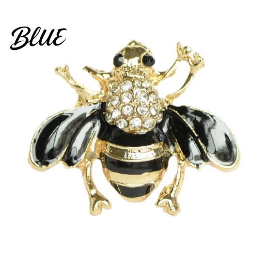 Anti-exposure Buckle Brooch Pin Small Bee Shape Decorative with Black