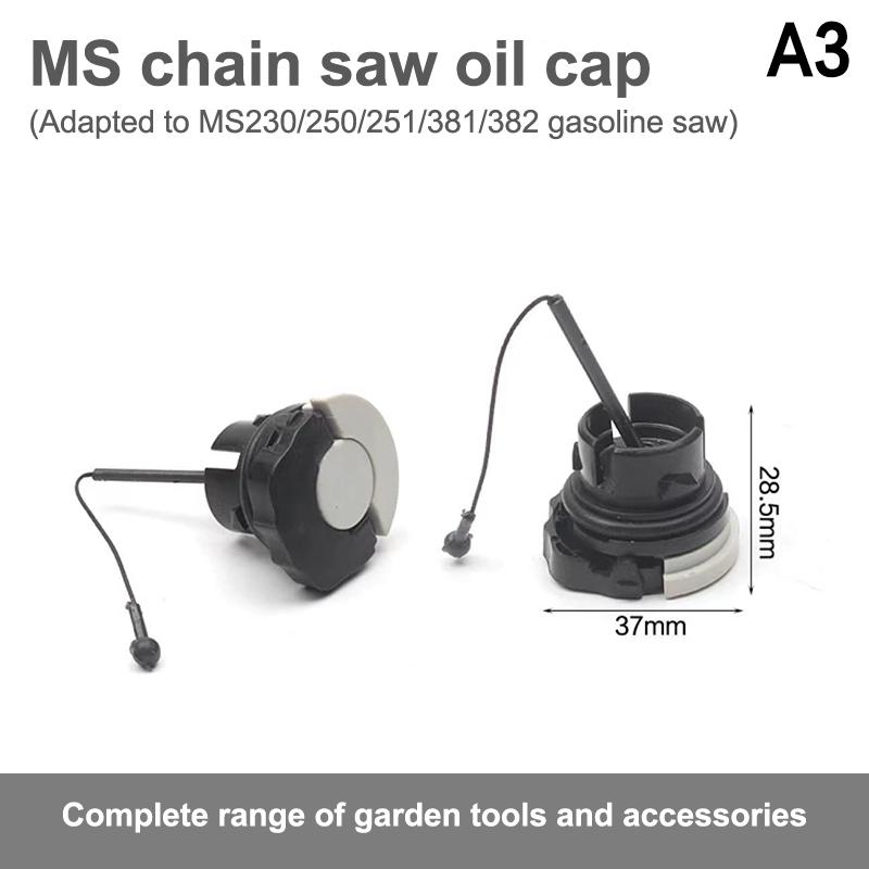 S-1Pc Fuel Cap Oil Cap For MS170/180 MS250-382 Fuel Tank Cap Replacement For Lawn Mower Grass Trimmer Chainsaw Part