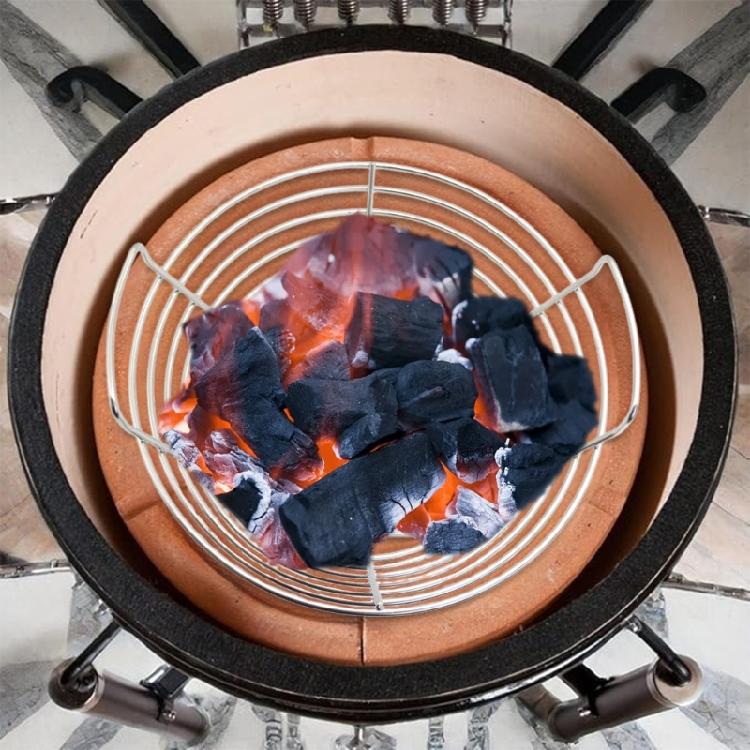 Porta carbone di ricambio con struttura rinforzata in acciaio inossidabile antiruggine, cestello per carbone per barbecue
