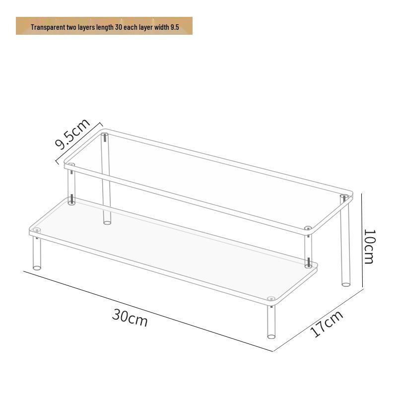 Acrylic Three-Tier Handheld Display Stand for Pop Mart Dolls, Jasmine Cosmetics, Wallets, and Jewelry