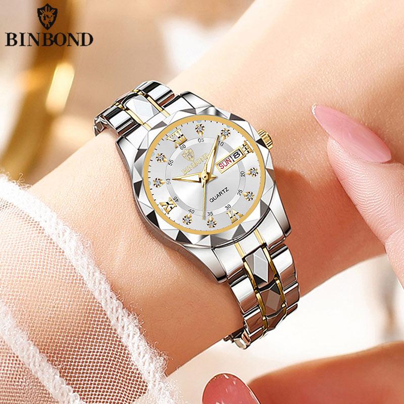 B2521 Top Brand Luxury Fashion Business Womens Quartz Watches 30M Waterproof Week Date Clock Sport Womens Wristwatch