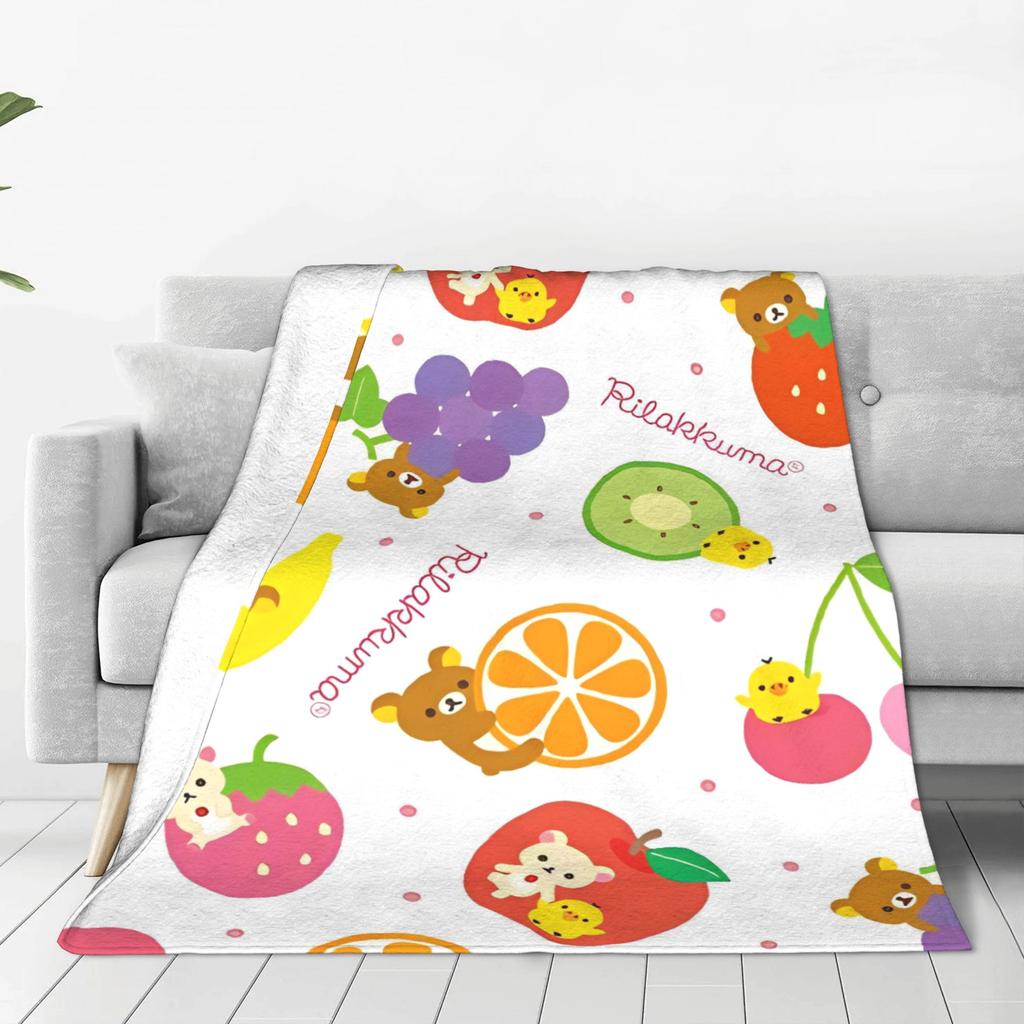 Rilakkuma Blanket Quality Soft  Throw Blanket Winter Children Bedroom Street Trend Bedspread