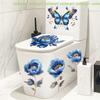 Waterproof Butterfly Wall Stickers Bathroom Toilet Sticker Modern Flower Pattern Self-adhesive Paintings For Living Decoration
