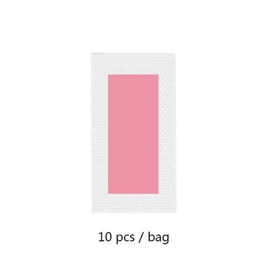 

10 шт., одноразовая восковая бумага для удаления волос для мужчин и женщин, воск для удаления волос на лице и подмышках, для губ 10pcs/set розовый