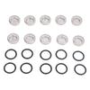 10 Stück Bremsflüssigkeitsbehälter-Sichtfenster mit O-Ring Motorrad-Bremsflüssigkeitsbehälter-Fenster für Motorrad ATV