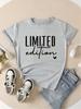 Unisexs Fashion Tshirt Casual Limited Edition Graphic Tee Fashionable Letter Urban Style Print Unisexs Round Neck Tshirt