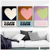 Tu Es Mon Coeur Poster Colorful Heart Pictures Mid Century Wall Art Decor Canvas Painting Couples Gifts Bedroom Home Decorative