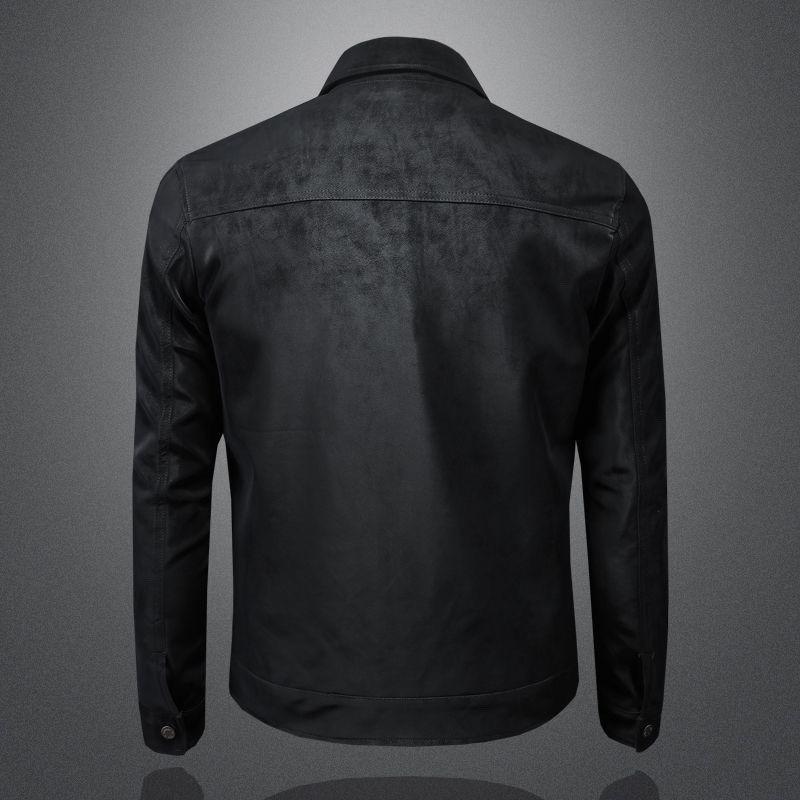 Giacca da Uomo in Camoscio Peluche Stile Europeo Slim Fit Coreano per Primavera/Autunno