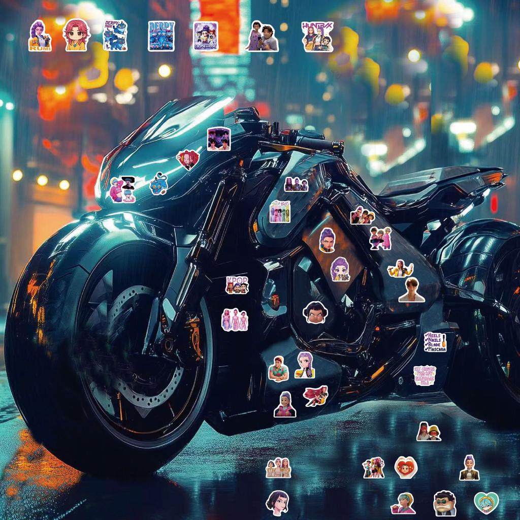 69pcs Demon Hunter Animes Cartoon Graffiti Stickers Phone Guitar Laptop Notebook Suitcase Cup Waterproof Sticker Decals Toy Gift