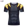 Mens Slim Fit Short Sleeve T-Shirt With 3D Print Quick-Dry Athletic Top Running Casual Sport