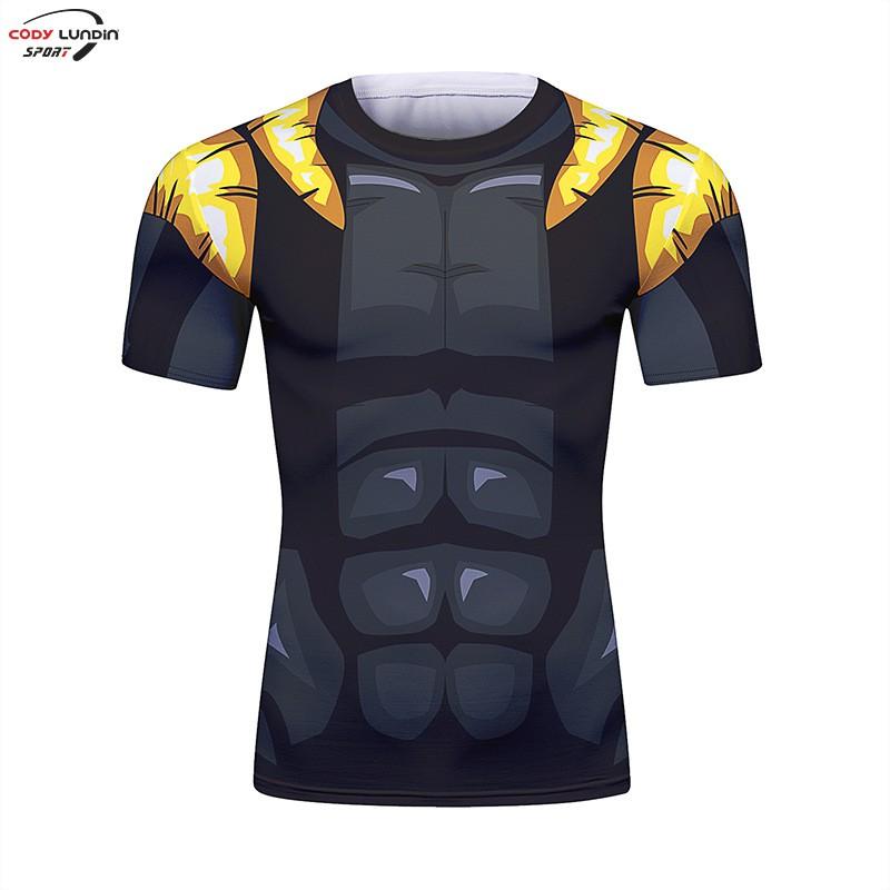 Mens Slim Fit Short Sleeve T-Shirt With 3D Print Quick-Dry Athletic Top Running Casual Sport