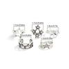 5Pcs/Set  Creative Personalized Stars Open Rings For Men Goth Adjustable Knuckle Ring Jewelry