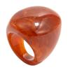 Delicate Textured Wide Band Rings Comfort Fit Stylish Finger Stacking Rings Resin Texture Layering Accessory for Daily