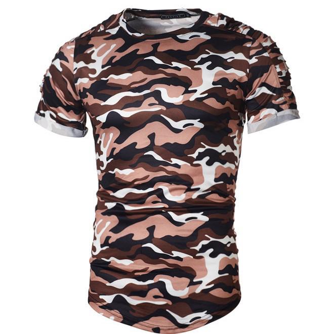 Camiseta de Camuflaje para Hombre para Entrenar - Manga Corta