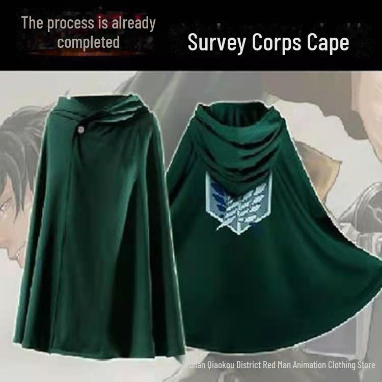 Attack On Titan Eren & Mikasa Survey Corps Cosplay Costume Set for Men & Women
