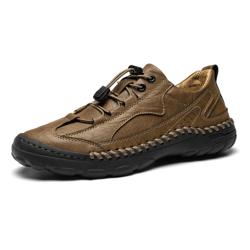 Fashion Fashion Leather Comfy Men's Shoes Luxury Brand Versatile Men Sneakers Trend Design Lace-up Outdoor Non-slip Men Casual Shoes