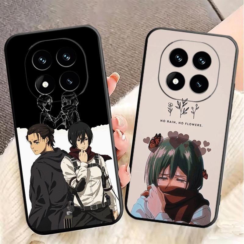 A-Attack On T-Titan Mikasa Soft Phone Case for Xiaomi Redmi Note 12 13 14 15 Pro Plus 11 12S 11S 11T 10 4G Black Cover Back Shel