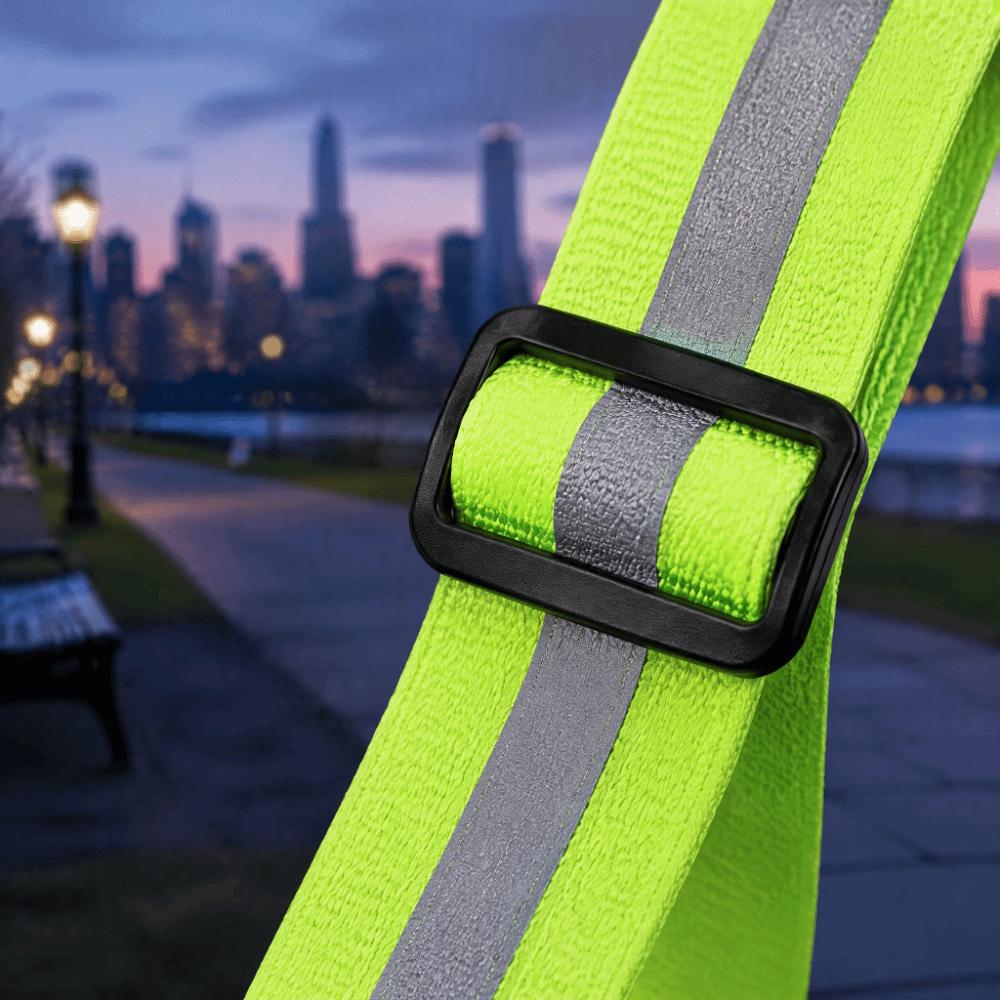 2pcs Green Color Reflective Safety Vest Unisex Design Warning Safety Vest Night Running