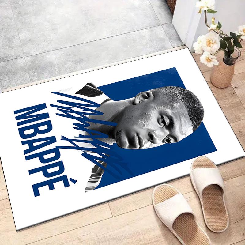 1pc Mbappe6 Design Printed Area Rug Carpet for Bedroom Living Room Home Decor Rugs Mat Non Slip Mat Rug for Bedside