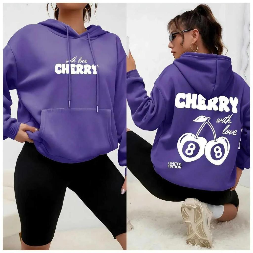 SOLY HUX Women's Casual Long Sleeve Pullover Drawstring Hooded Sweatshirt for Autumn and Winter