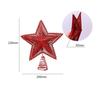 Three Dimensional Five Pointed Star Christmas Tree Top Gold Glitter Iron Decorations Christmas Window Scene Layout
