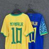 Camisa de Futebol da Seleção Brasileira Copa do Mundo Neymar 10 Casa Fora Camisa de Futebol Masculina Feminina Adulto
