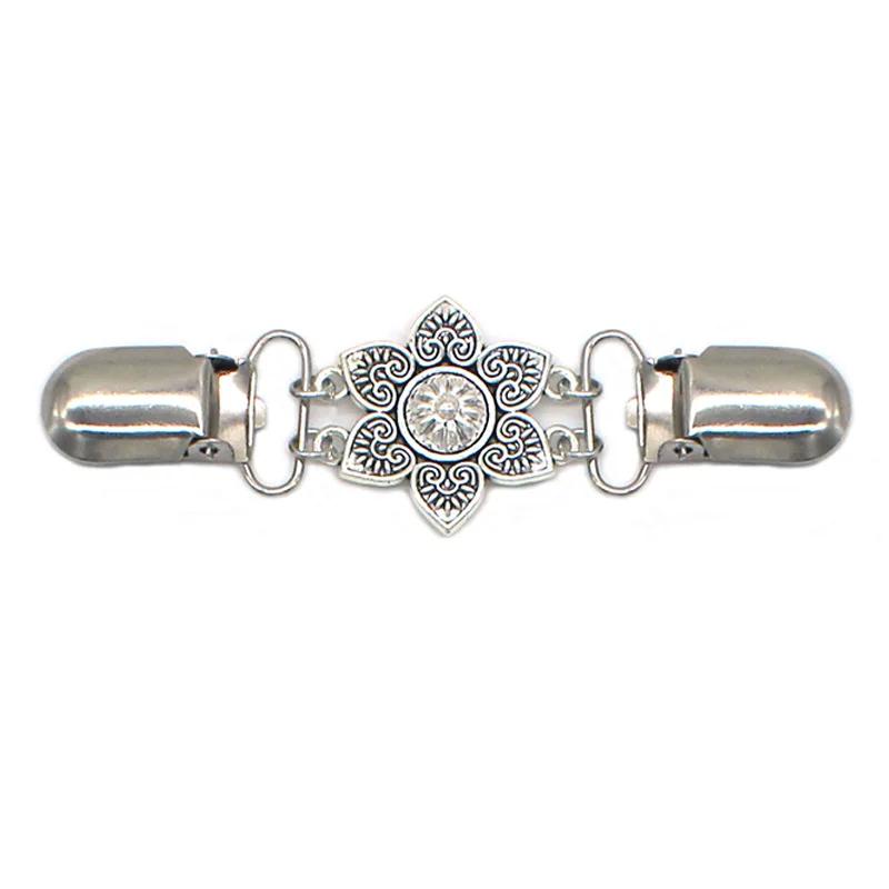 Cardigan Brooches Sweater Shawl Clips Pearl Spider Charm Brooch Pins Clip Collar Duck-mouth Jewelry Brooches DIY