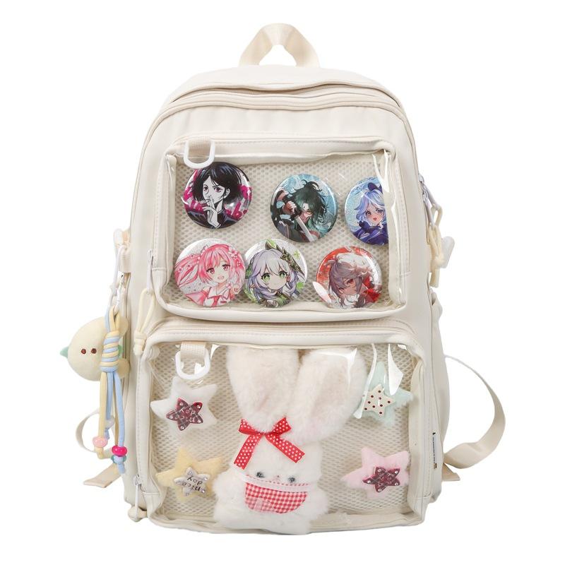 School Bag Junior High School Girls High Value College Style Versatile Small Backpack High School College Students Backpack Two-Dimensional Pain Bag