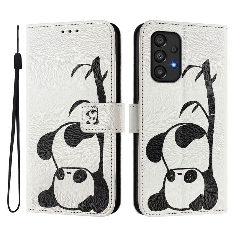 Custodia in Pelle per Telefono A33 Per Samsung Galaxy A33 A53 A23 A13 Lite 4G A73 5G A137 Custodia a Libro Portafoglio Magnetica Stampata Gatto Orso
