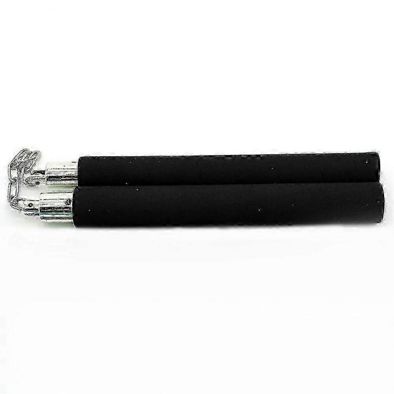 Blue Durable Metal Chain Martial Sponge Nunchaku Show Sticks--Red