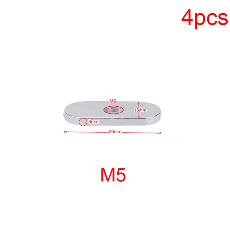 4Pcs M5/M6 Stainless Steel Kayak Canoe Sliding Nut Side Mount Slide Track Rail Silders Fishing Rod Pole Holder Mounting Nuts