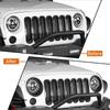 Hooke Road Matte Black Headlight Bezels and Headlight Cover Trims for Jeep Wrangler