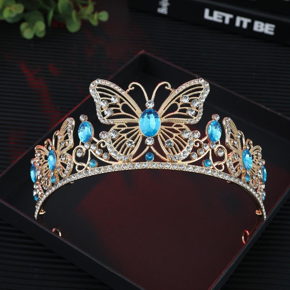 Gold Plated Bridal Tiara Crown Adjustable Fit Bridal Headpiece New Hair Crown Women