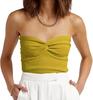 Damen Frühling/Sommer Einfarbiges Kreuzstrick-Tube-Top Kink Sexy Tanktop Spice Girls Shorts Top