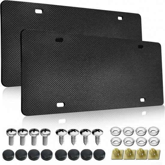 License Plate Anti Rattle Pads 2 Pack - EVA Foam Shockproof Padding For Noise Reduction & Protection, Universal Fit 12X6 US Cars/SUVs (Pads)