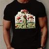 Mushroom Girl Graphic Tee Men's Short Sleeve Crew Neck Pure Cotton T Shirt Casual Summer Loose Fit