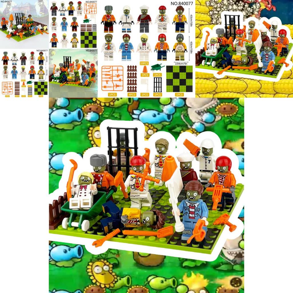 Exciting 840077 Plants Vs Zombies Building Block Figures Diy Toy Set For Kids