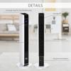Stufa Ventola Riscaldante 2200W Riscaldatore Elettrico Riscaldamento Ceramico a Torre con Telecomando Timer 8 Ore Oscillazione ABS PA Bianco+Nero 21 x 21 x 73 cm