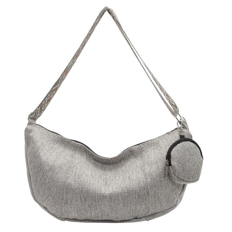 

New light commuter bag women s simple messenger bag student casual versatile large-capacity shoulder bag one size fits all серый