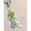 Resin Shamrock Phone Lanyard Keychain Hanging Ornament Charm Green Decorative Strap For Keys Cards or Camera