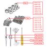 32 PCS HSS Gewindebohrer und Schneideisen Set Metric Wrench Cut M3M12 Hand Threading Werkzeug Wolfram Hartmetall Gewindebohrer
